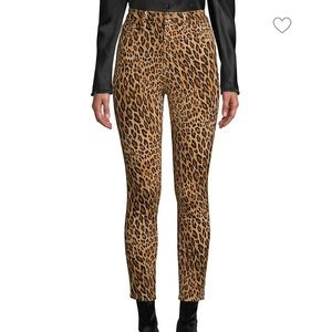Frame leopard Ali high rise cigarette skinny